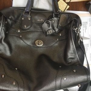 Coach Rhyder 33 purse huge gunmetal leather